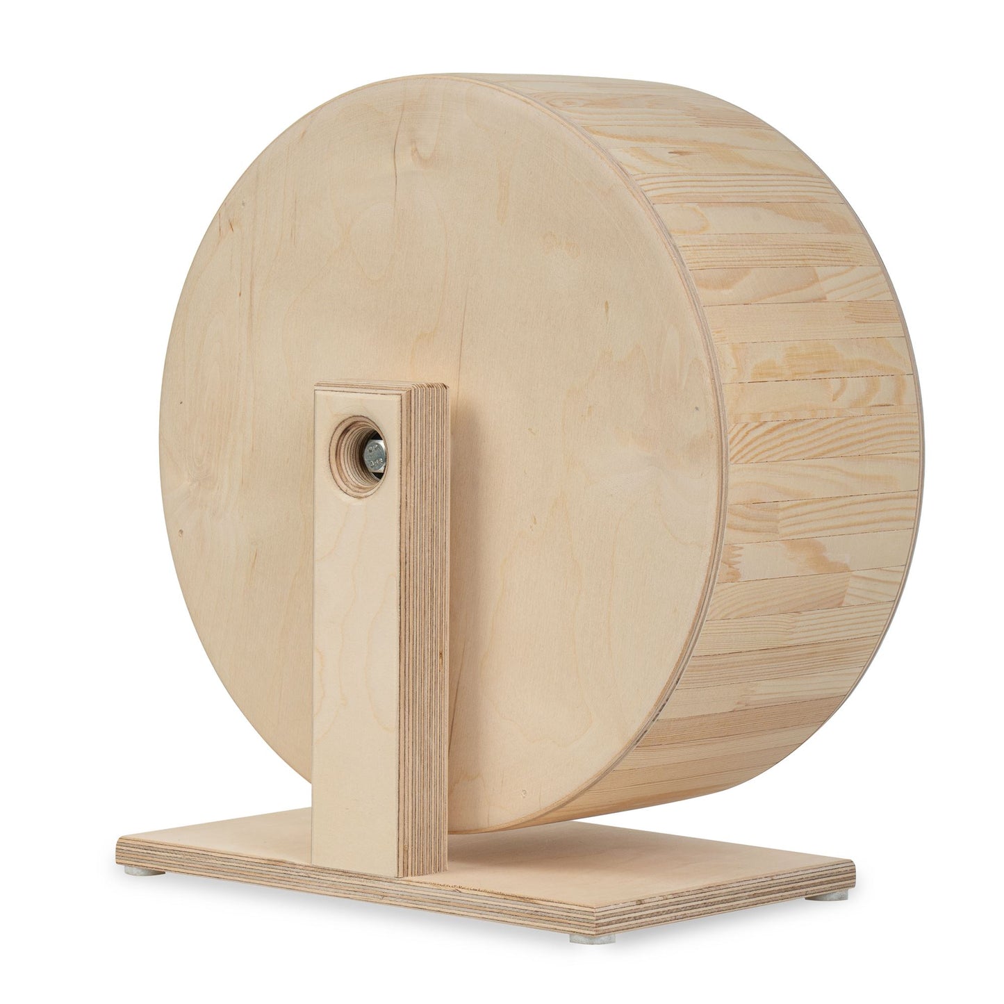 Roue de course pour petits animaux de compagnie et rongeurs sur un support autoportant avec jante de protection en aluminium
