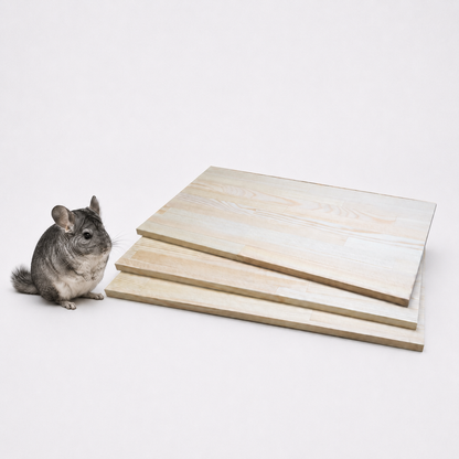 Kiln-Dried Pine Wood Shelves for Chinchillas & Small Pets – 3 pcs Set