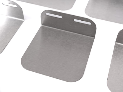 Close-up of smooth stainless steel surface showing cooling and hygienic properties