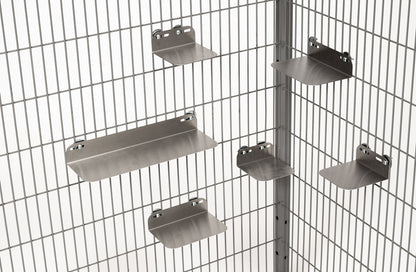 Durable Stainless Steel Shelves for Small Pets Set 6pcs