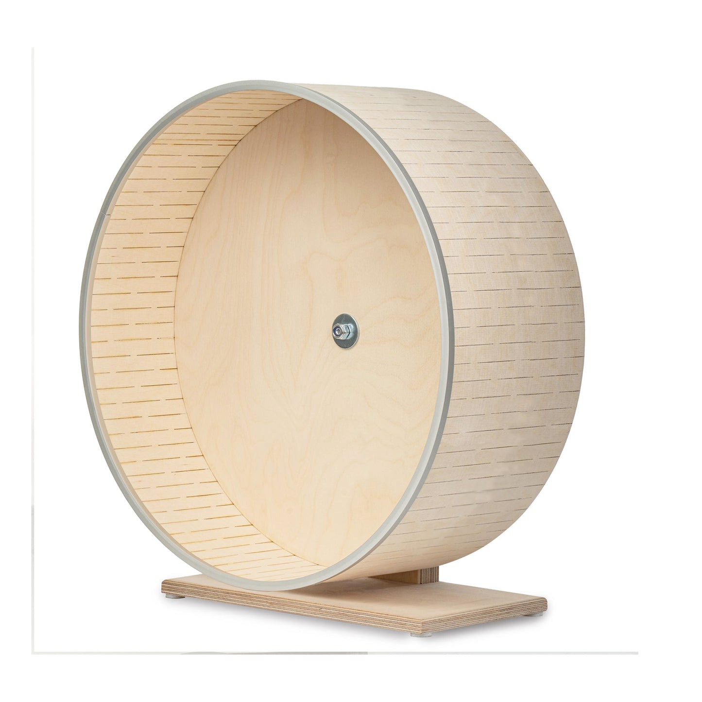 Extra-Wide Running Wheel for Tortoises and Small Pets 35 cm Diameter, 15 cm Wide, Silent Wooden Exercise Wheel with Stable Standing Base