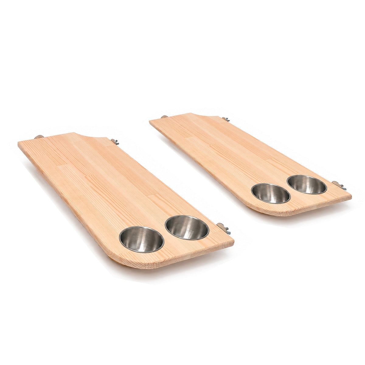 AMIDA Craft Extra Large Chinchilla Shelves with Stainless Steel Bowls